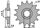 PBR gear wheel 553 13 18NC